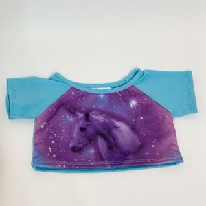 Build A Bear Rare Unicorn Galaxy bear shirt